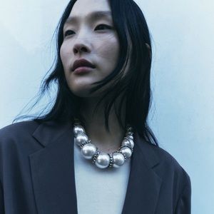 Zara Pearl Rhinestone Necklace